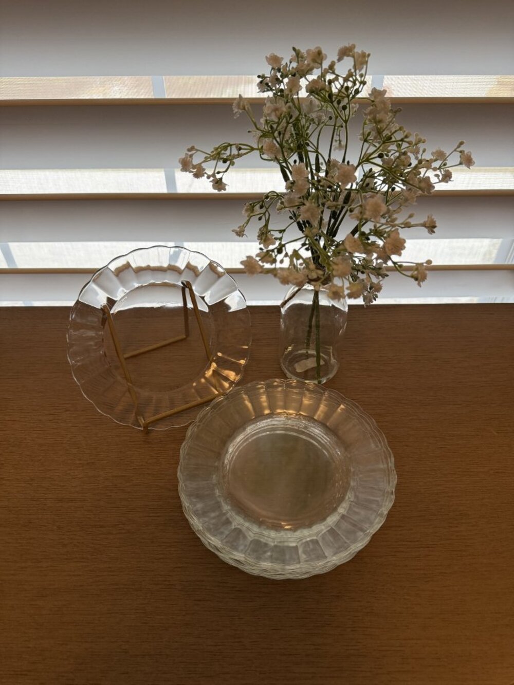 VTG Duralex France Scalloped Glass Dessert Plates Set/8